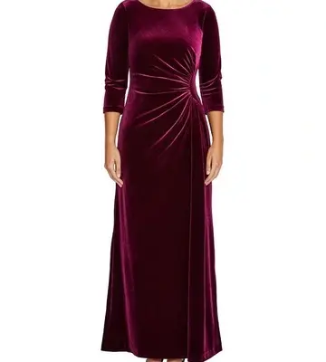 Anthea Crawford Huxley Velour Gown