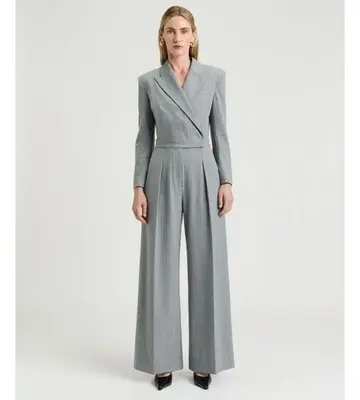 Veronika Maine Pinstripe Jumpsuit
