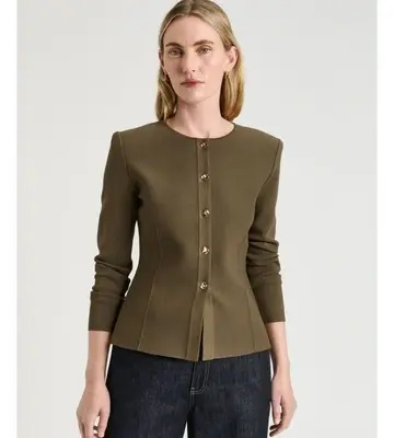 Veronika Maine Milano Round Neck Jacket