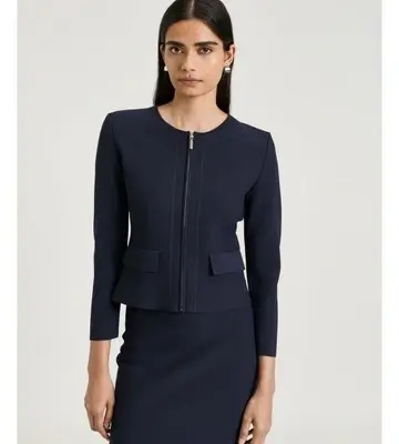 Veronika Maine Zip Front Milano Jacket
