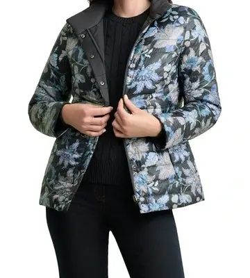 Blue Illusion Reversible Puffer Jacket