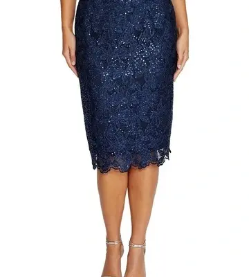 Anthea Crawford Millicent Sequin Lace Skirt