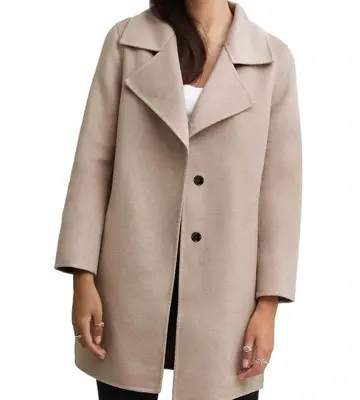 Belle & Bloom ExBoyfriend Sand Wool Blend Oversized Jacket