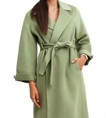 Belle & Bloom Stay Wild Grass Wool Oversized Coat
