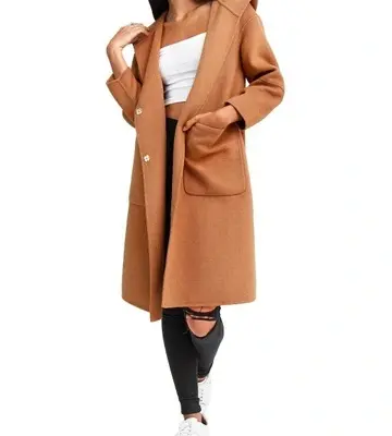 Belle & Bloom Walk This Way Camel Wool Blend Oversized Coat