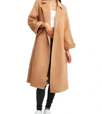 Belle & Bloom Stay Wild Camel Oversized Wool Coat