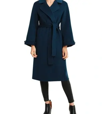 Belle & Bloom Stay Wild Oversized Wool Coat Teal