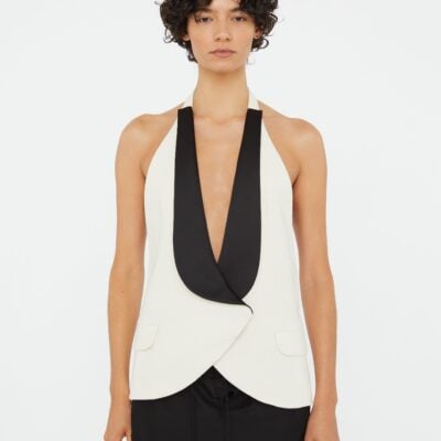 Christopher Esber Tuxedo Contrast Silk Vest — 4 - Image 1