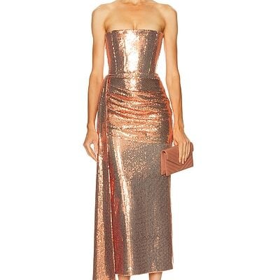 Alex Perry Strapless Drape Dress