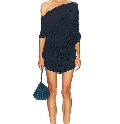 Alex Perry Off Shoulder Drape Mini Dress