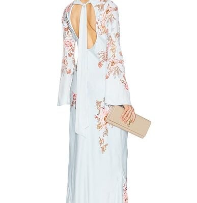 HEMANT AND NANDITA Ezra Back Ties Maxi Dress