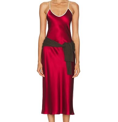 Comme Si Silk Bias Slip Dress