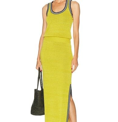 Christopher John Rogers Blouson Tank Knit Maxi Dress