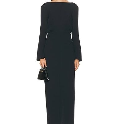 EAVES Norna Polished Crepe Maxi Dress