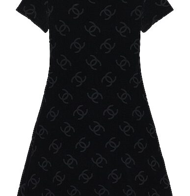 FWRD Renew Chanel Velour CC Dress