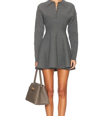 Helsa Saffron Mini Knit Dress