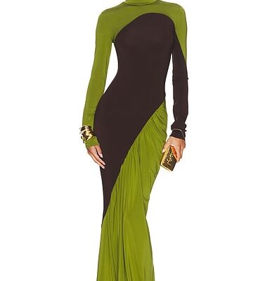 Helsa The Abstraction Color Blocked Jersey Dress