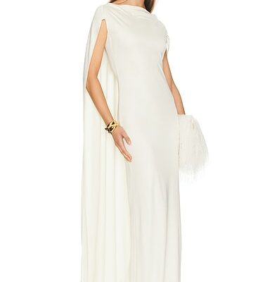 Helsa The Alva Caped Jersey Dress