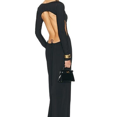 Helsa The Ruched Open Back Jersey Dress