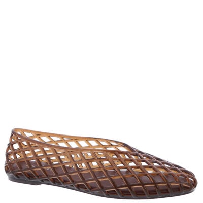 Beginning Boutique Inka Brown Jelly Ballet Flats — US 10 - Image 1