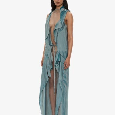 Christopher Esber Kacere Towel Drape Column Skirt — 4 - Image 2