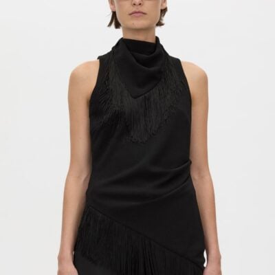 Camilla and Marc Dune Fringe Top — black - Image 2