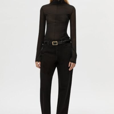 Camilla and Marc Novel Long Sleeve Stocking Top — black - Image 1