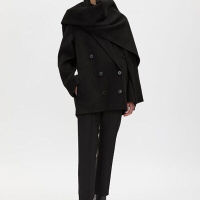 Camilla and Marc Memoria Coat With Scarf — black - Image 1