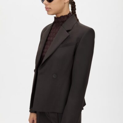 Camilla and Marc Saxony Fitted Blazer — espresso pindot - Image 2