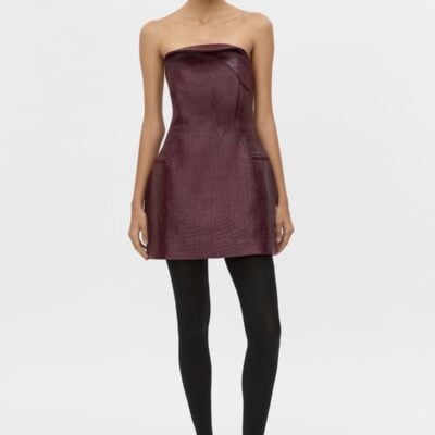 Camilla and Marc Sana Strapless Mini Dress — burgundy - Image 1