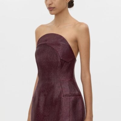 Camilla and Marc Sana Strapless Mini Dress — burgundy - Image 2