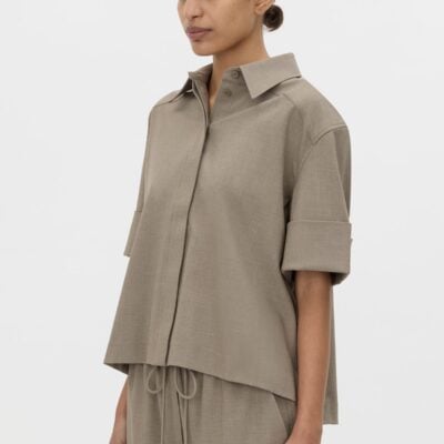Camilla and Marc Vector Short Sleeve Shirt — mocha - Image 2