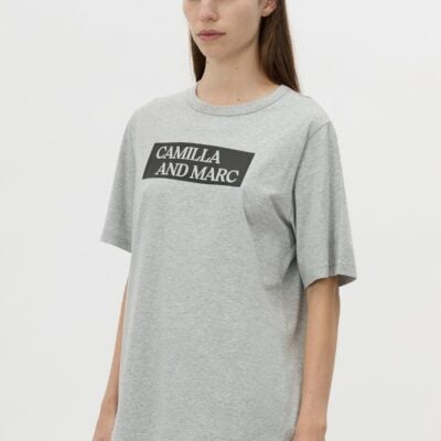 Camilla and Marc Carmont Graphic Tee — grey marle/black - Image 2