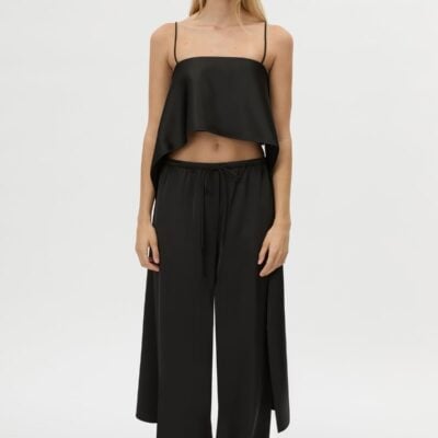 Camilla and Marc Tamar Drape Cami — black - Image 1