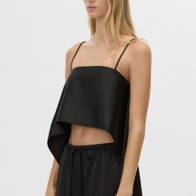 Camilla and Marc Tamar Drape Cami — black - Image 2