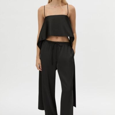 Camilla and Marc Ground Satin Pant — black - Image 1