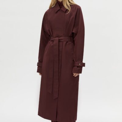 Camilla and Marc Dia Trench Coat — burgundy - Image 1