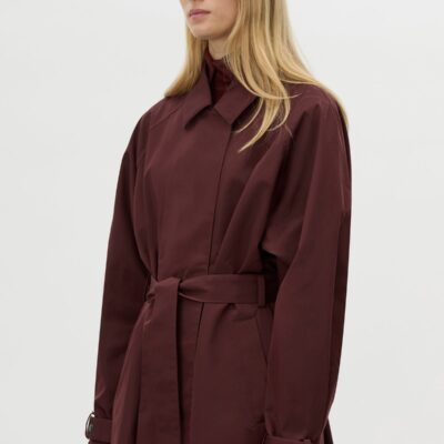 Camilla and Marc Dia Trench Coat — burgundy - Image 2