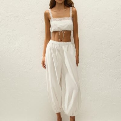 Faithfull The Brand Maratea Pant Ixora Lace White — XXS - Image 1