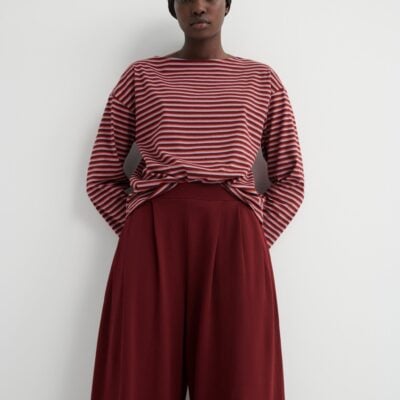 Kowtow Drape Pant — maroon - Image 2