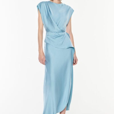 Manning Cartell Fluid Notion Drape Dress — TIFFANY BLUE - Image 2