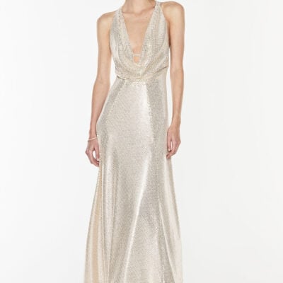 Manning Cartell High Voltage Cowl Dress — NUDE SILVER - Image 1
