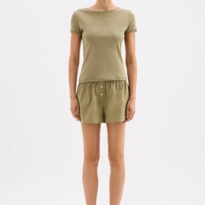 Nude Lucy ORGANIC LOUNGE BABY TEE — Eucalyptus - Image 2