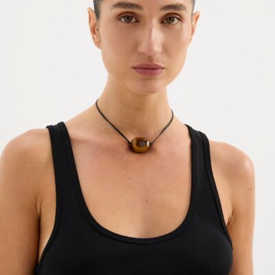 Nude Lucy XANTHE CHOKER — Tiger Eye - Image 2