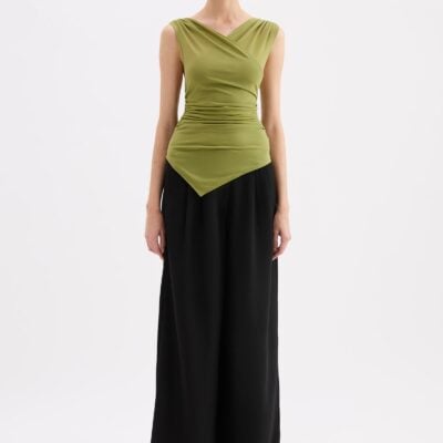 Nude Lucy SIVA MESH SLEEVELESS TOP — Cactus - Image 1