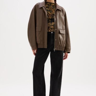 Nude Lucy LYLA VEGAN LEATHER JACKET — Umber - Image 2