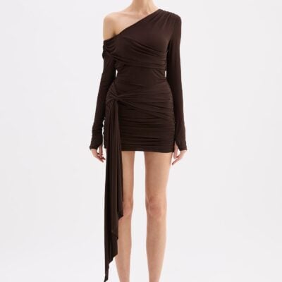 Nude Lucy EVANGELINE MINI DRESS — Dark Chocolate - Image 1