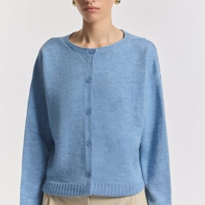 Viktoria & Woods HART MERINO CARDIGAN — PORTRAIT BLUE - Image 2