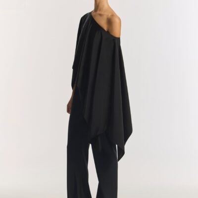 Viktoria & Woods Romance Cape Top — BLACK - Image 2