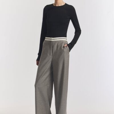 Viktoria & Woods Buckland Wool Trouser — WELSH STRIPE - Image 1